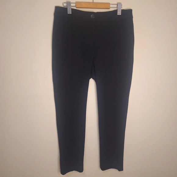 J. CREW Solid Black K2916 Slim Ankle Bi-Stretch  Trouser Pants Sz 10 - Picture 1 of 7